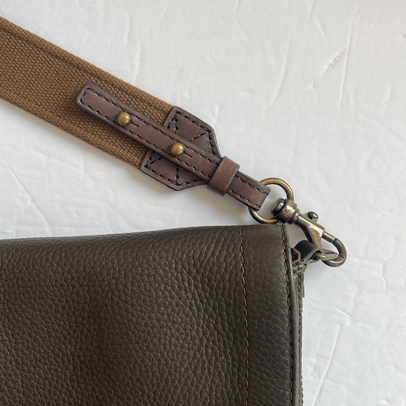 J Crew Green Leather Crossbody Purse Handbag - Picture 10 of 10